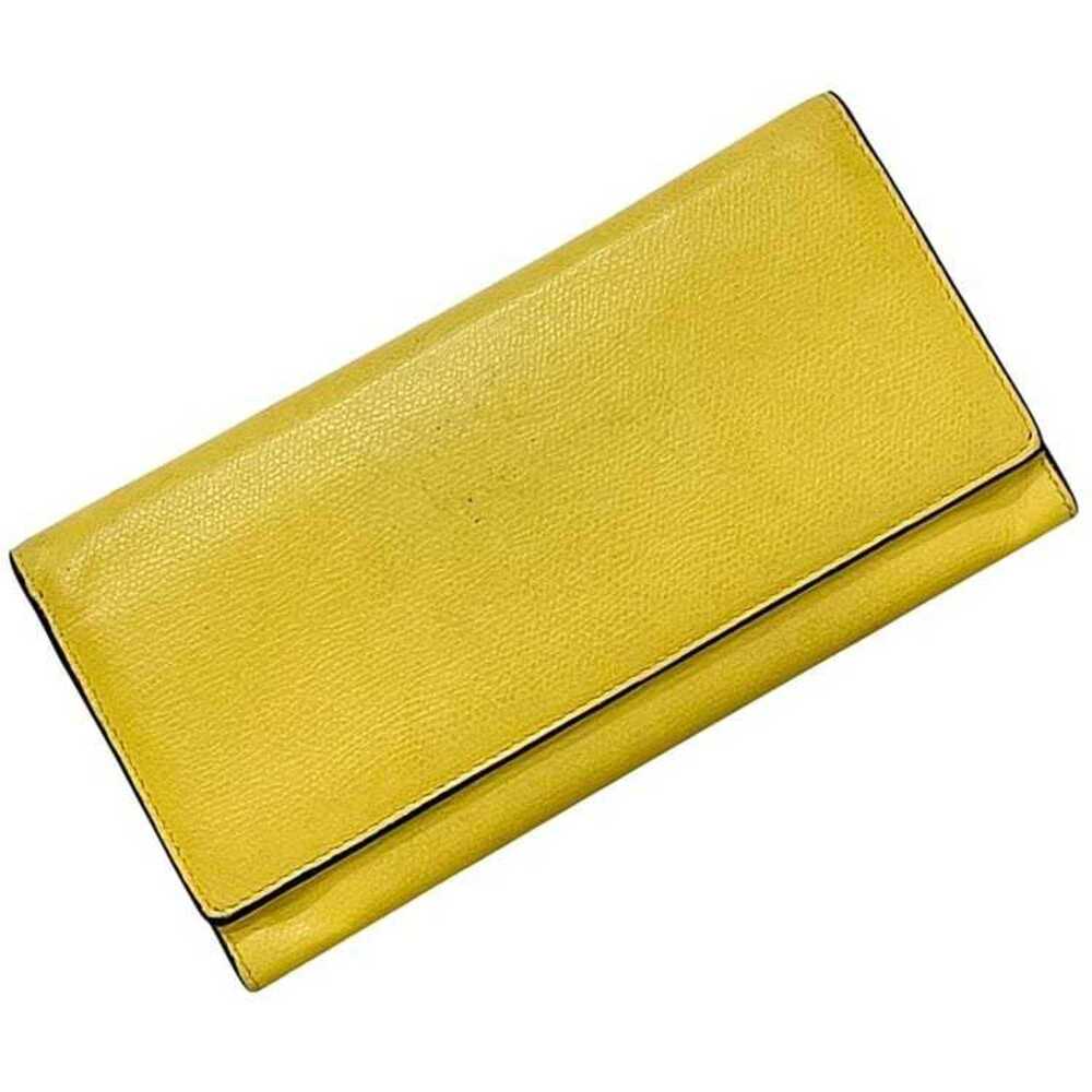Valextra Bifold Long Wallet ec-24367 Yellow V9L15-028-000J-OC Leather R 0L Fl...